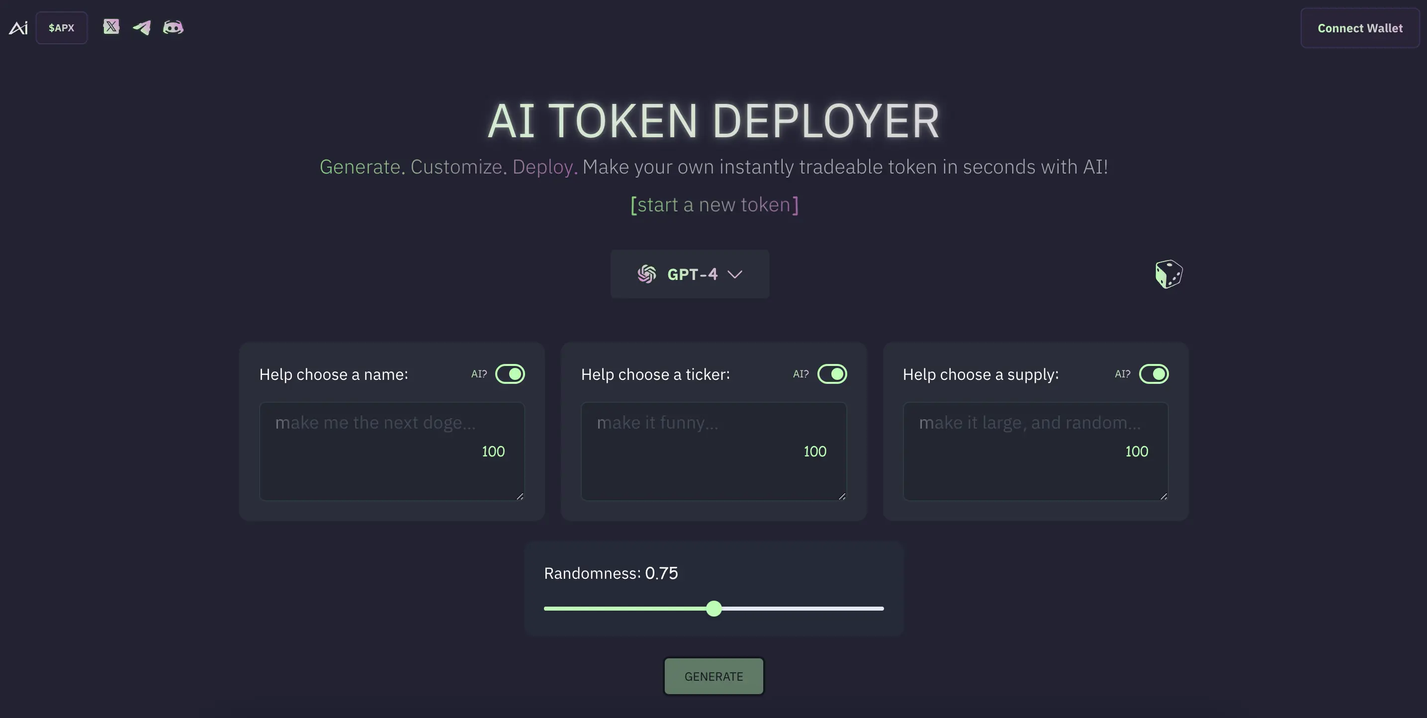 AI Token Deployer App